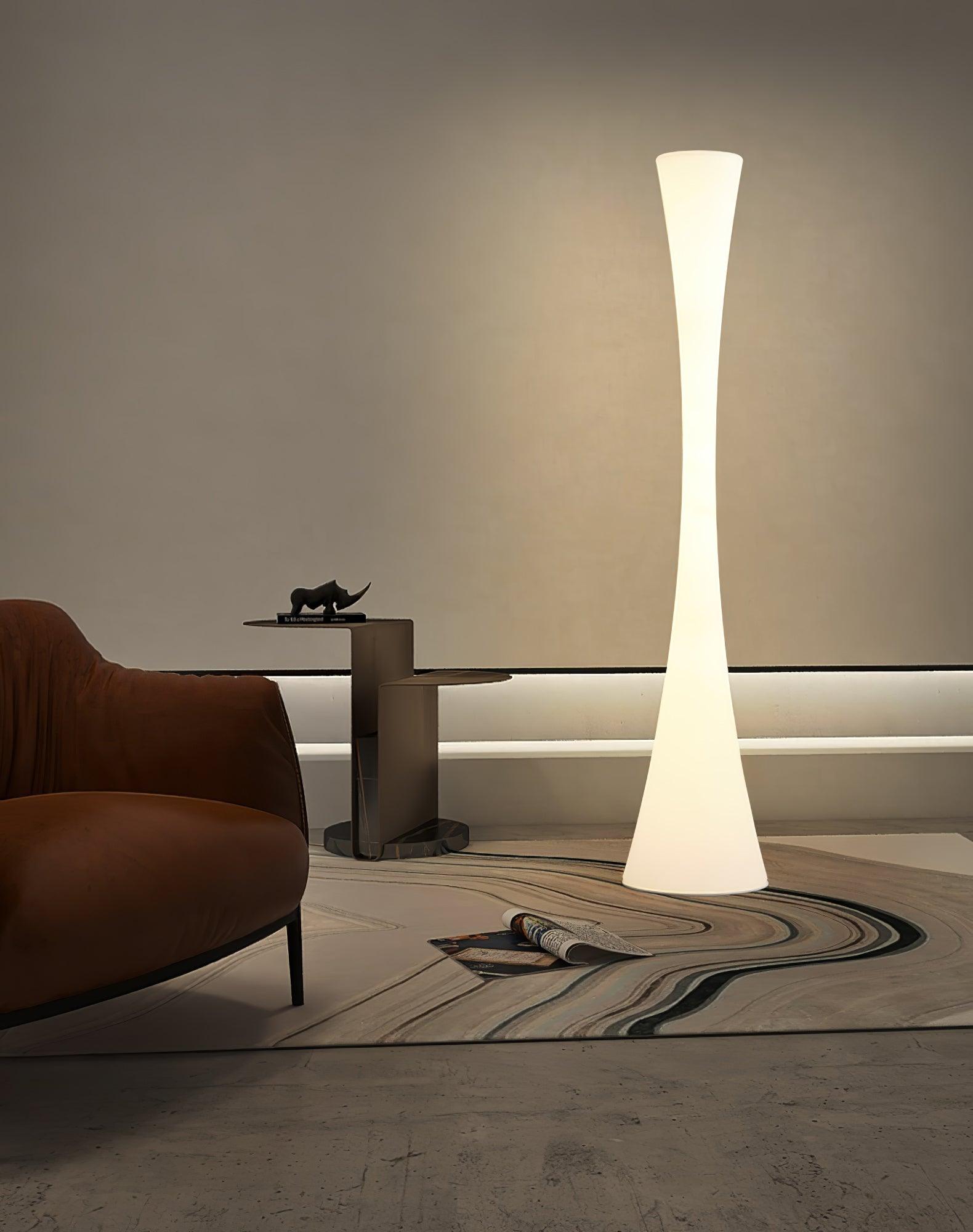 Romantic Simple White Column Floor Lamp