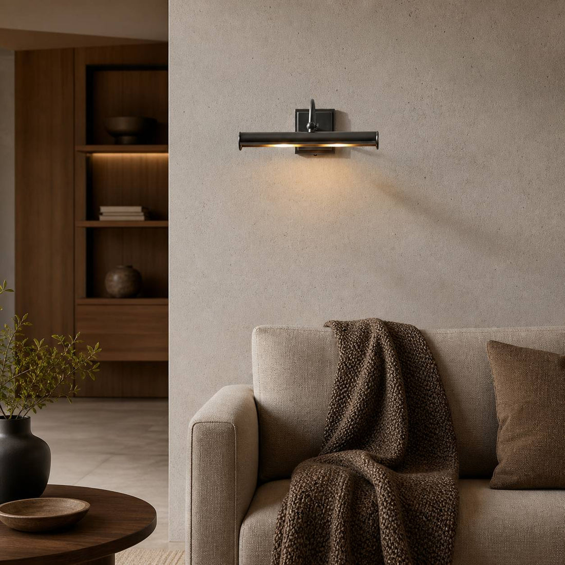 Aurix Picture Light Sconce with Adjustable Metal Frame for Artwork and Gallery Spaces