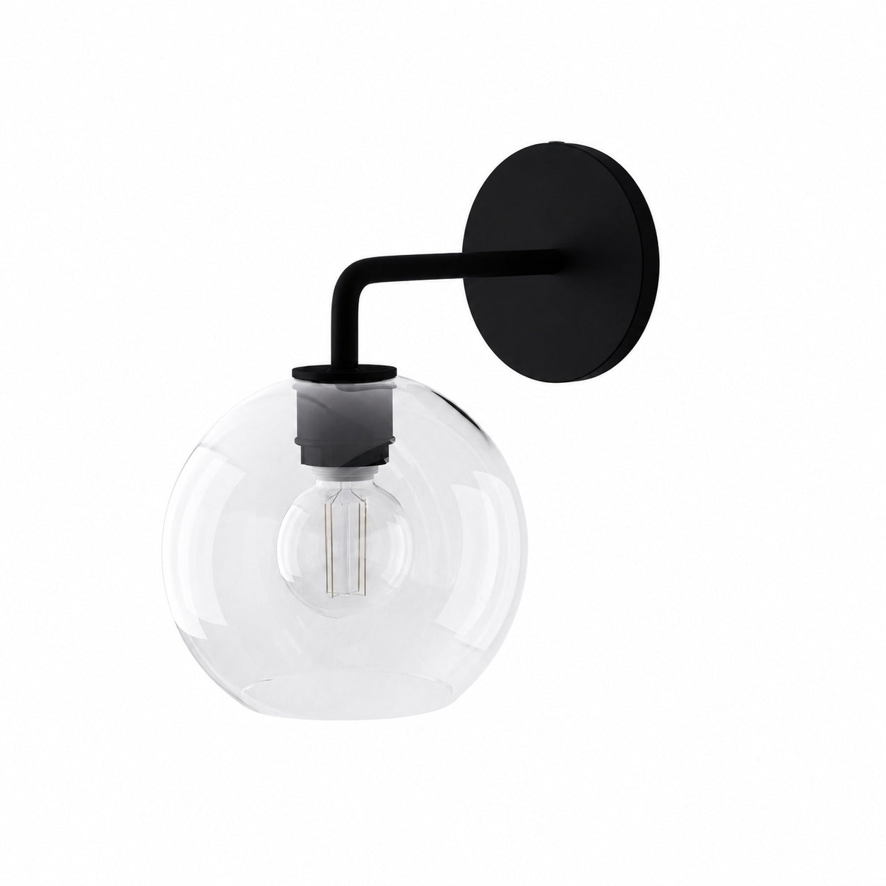 Selvion Artistic Globe Sconce Light - Handcrafted Glass Sculptural Wall Fixture