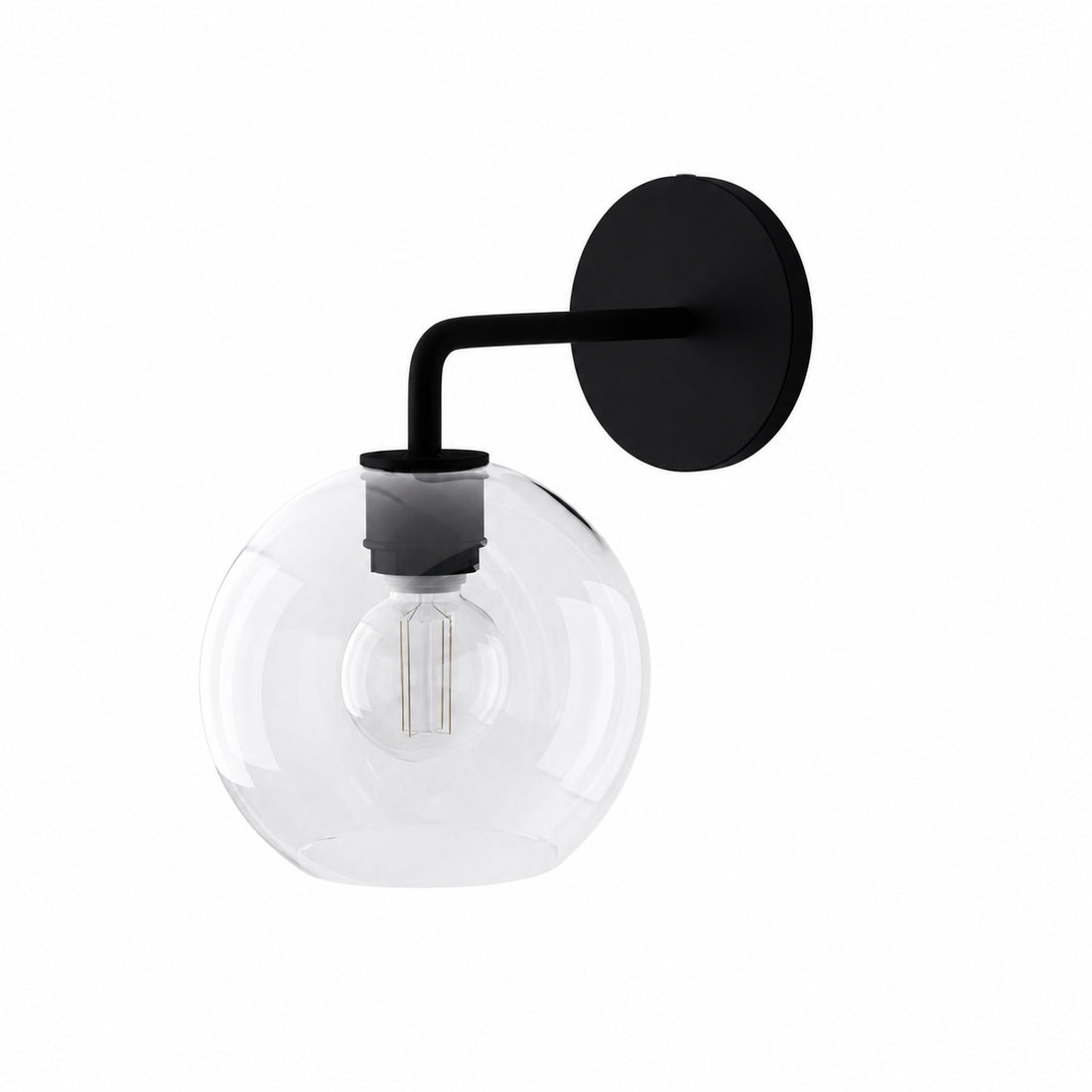 Selvion Artistic Globe Sconce Light - Handcrafted Glass Sculptural Wall Fixture