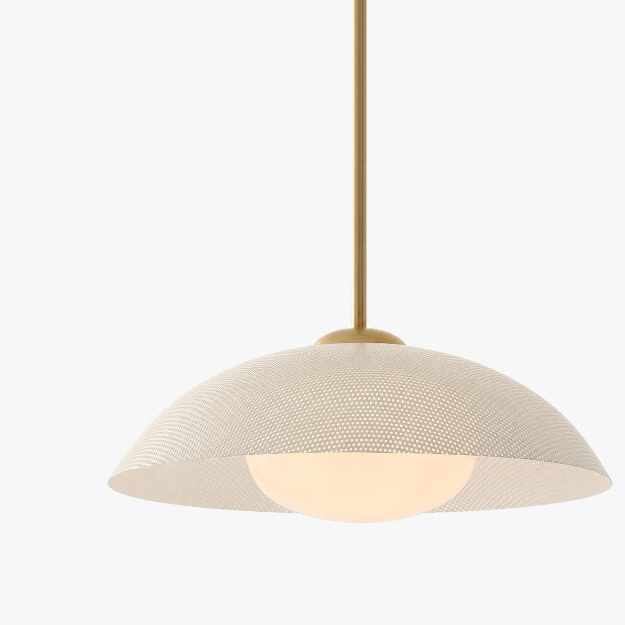 Elorina Pendant Light - Perforated Metal Shade, Champagne Bronze