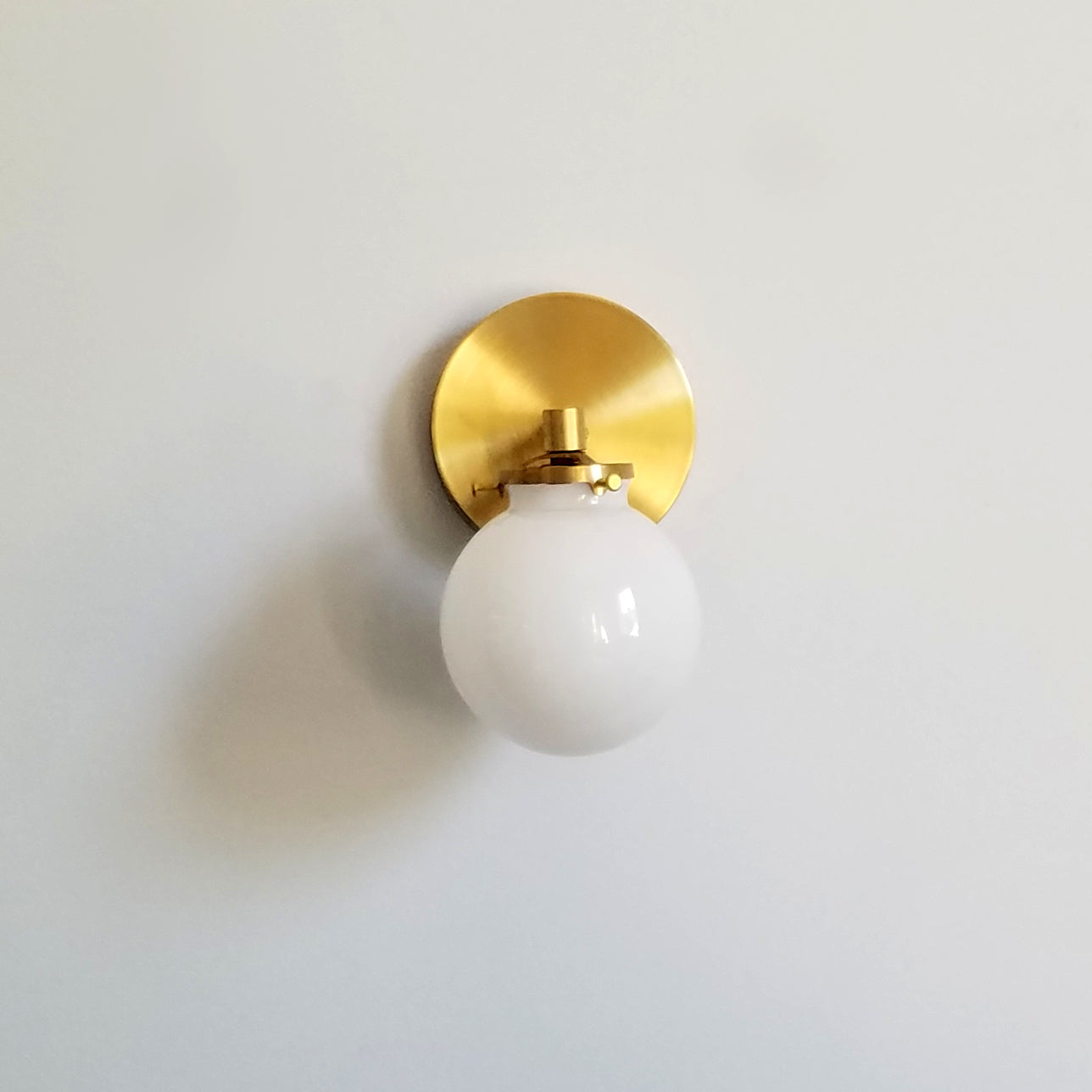 Vintage Globe Glass Wall Sconce - Metal Accent Lighting