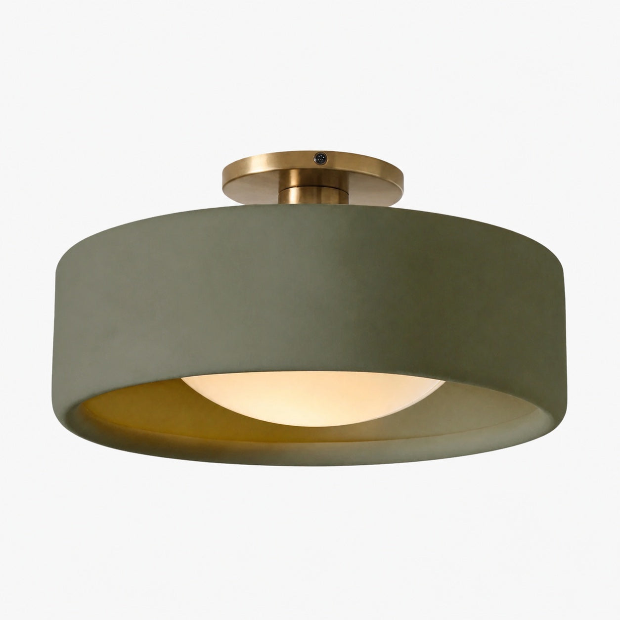 Cerova Modern Porcelain Flush Mount Ceiling Light– Elegant Ivory Shade