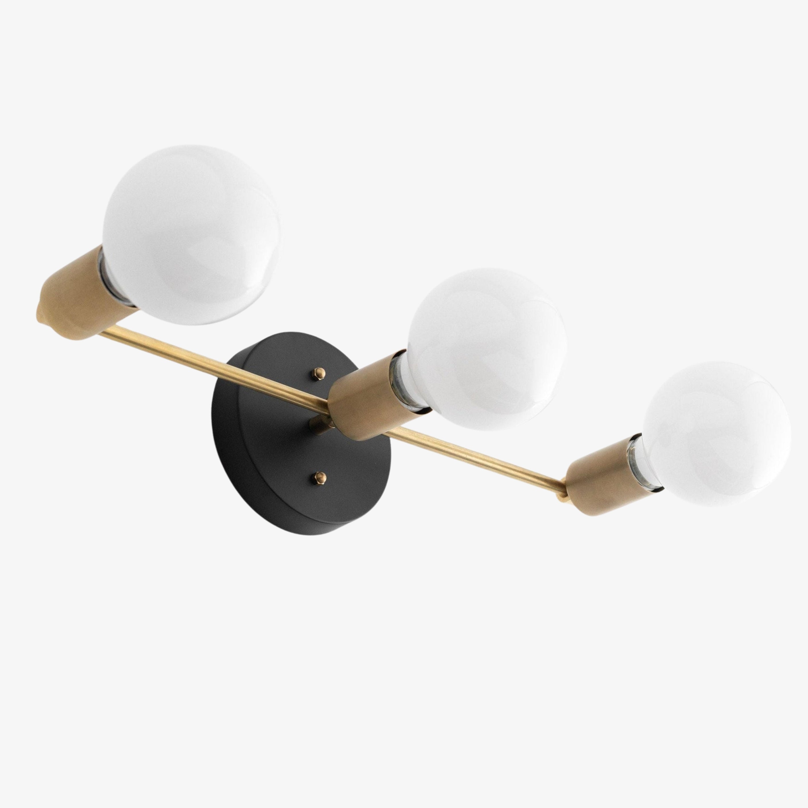 Glorica Glass Mid Century Modern Vanity Light - 3 Light Wall Fixture