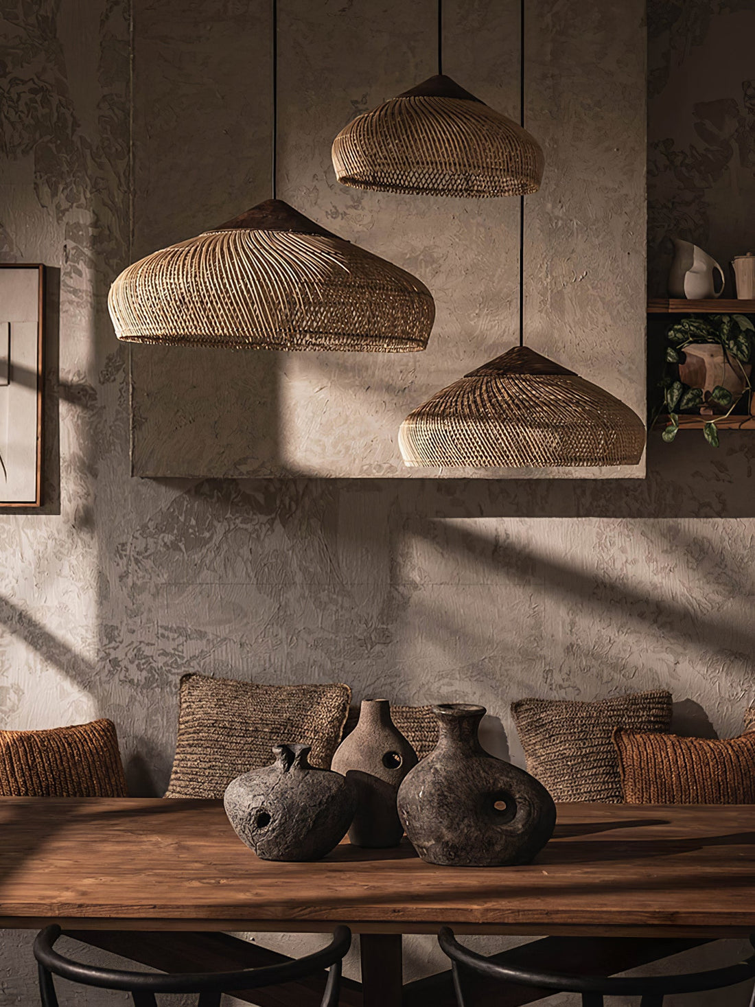 Harp Braided Rattan Pendant Lamp