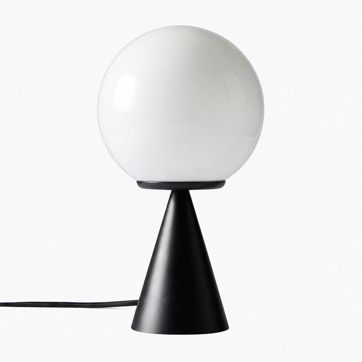 Ulvara Modern Table Lamp - Glass Globe and Tapered Base for Bedroom Glow