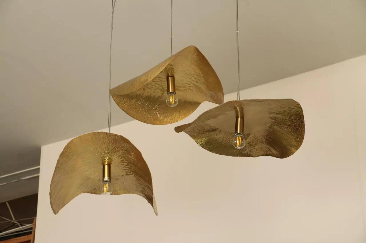 Hammered Brass Suspension Light