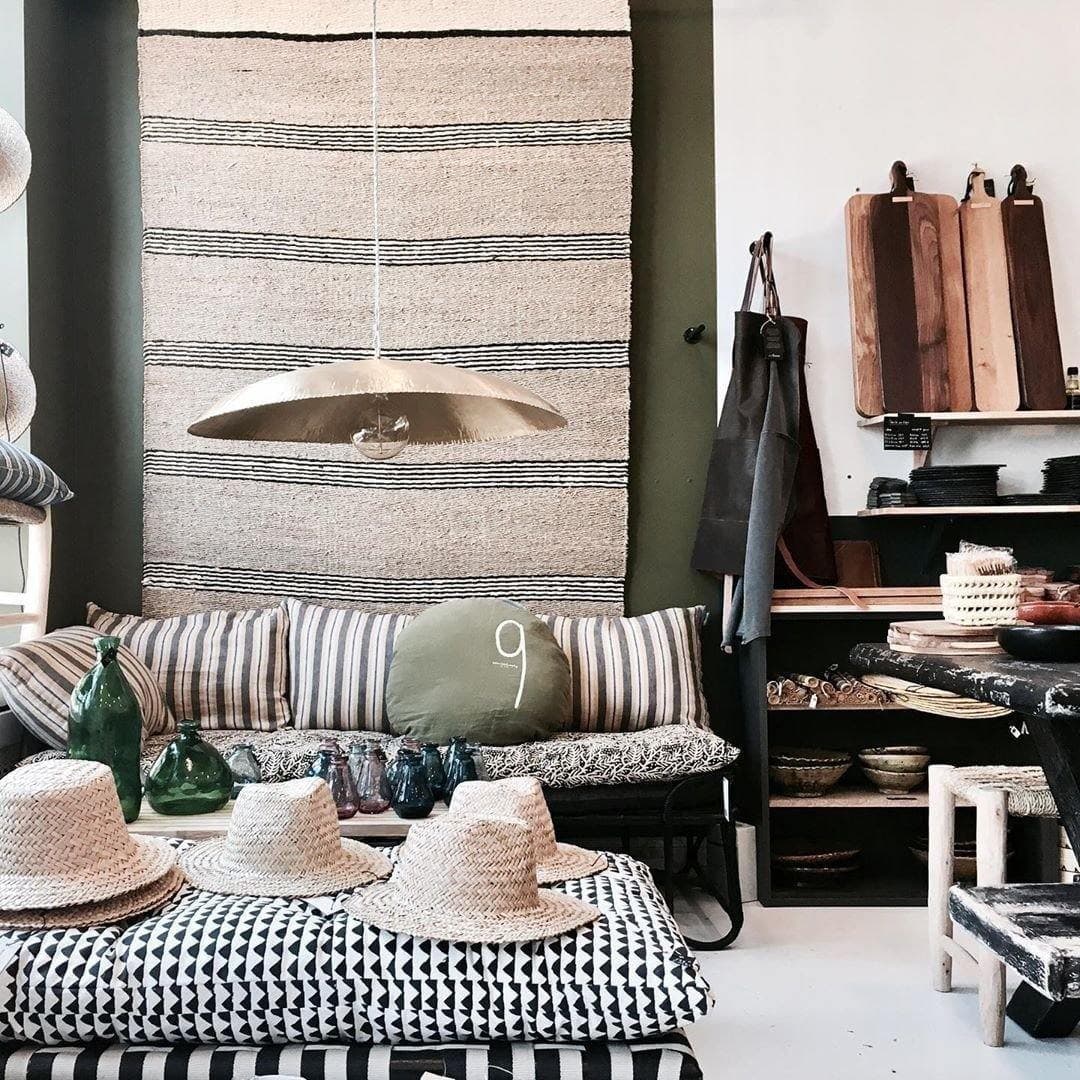 Hammered Brass Suspension Light