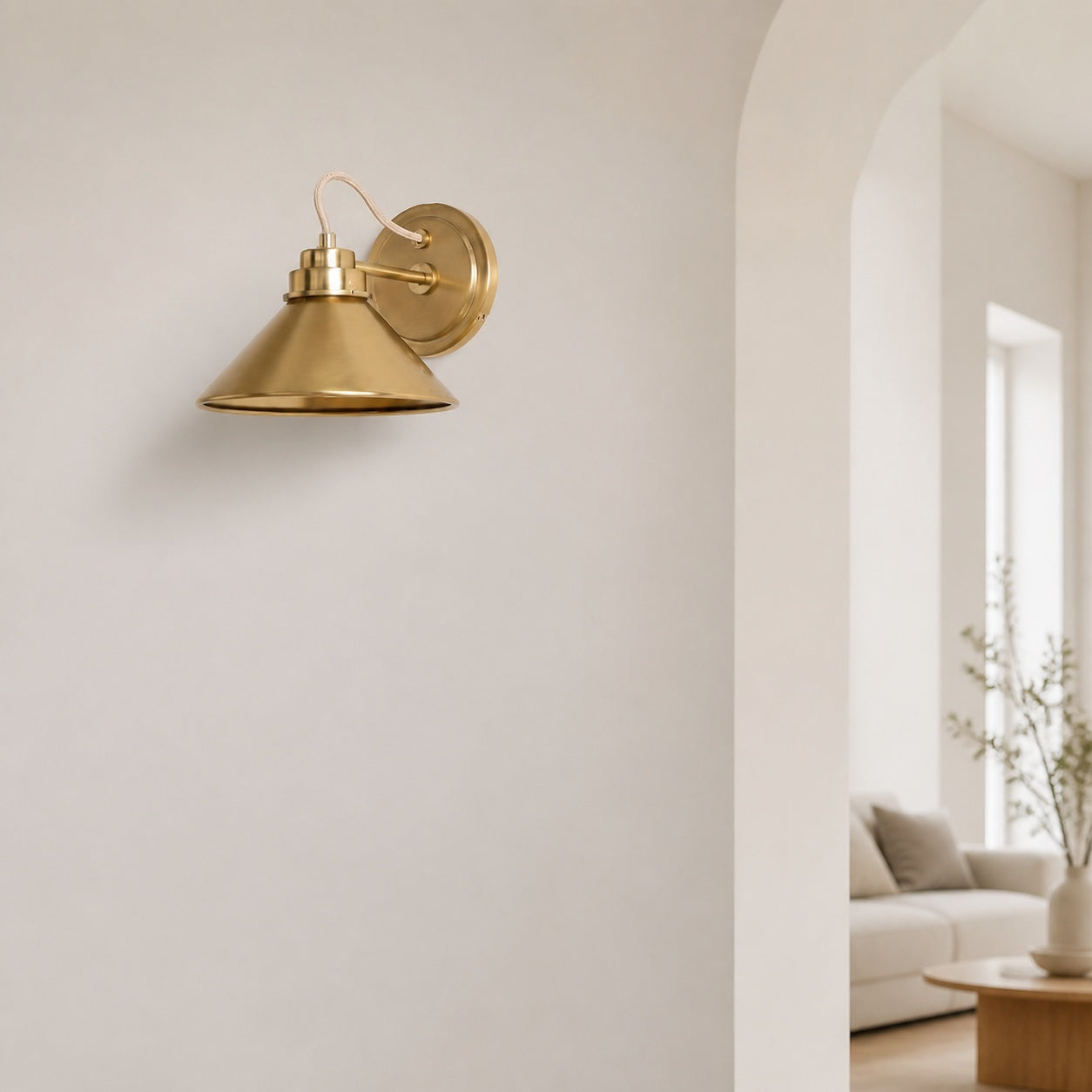 Aurenza Sconce – Farmhouse Wall Light with Metal Accents for Cozy Spaces