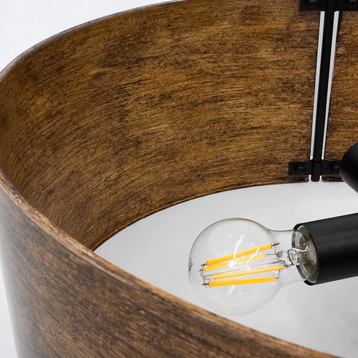 Oryven Modern Rustic Pendant Lighting - Drum Shade Hanging Lamp - Versatile Industrial Style for Home U07