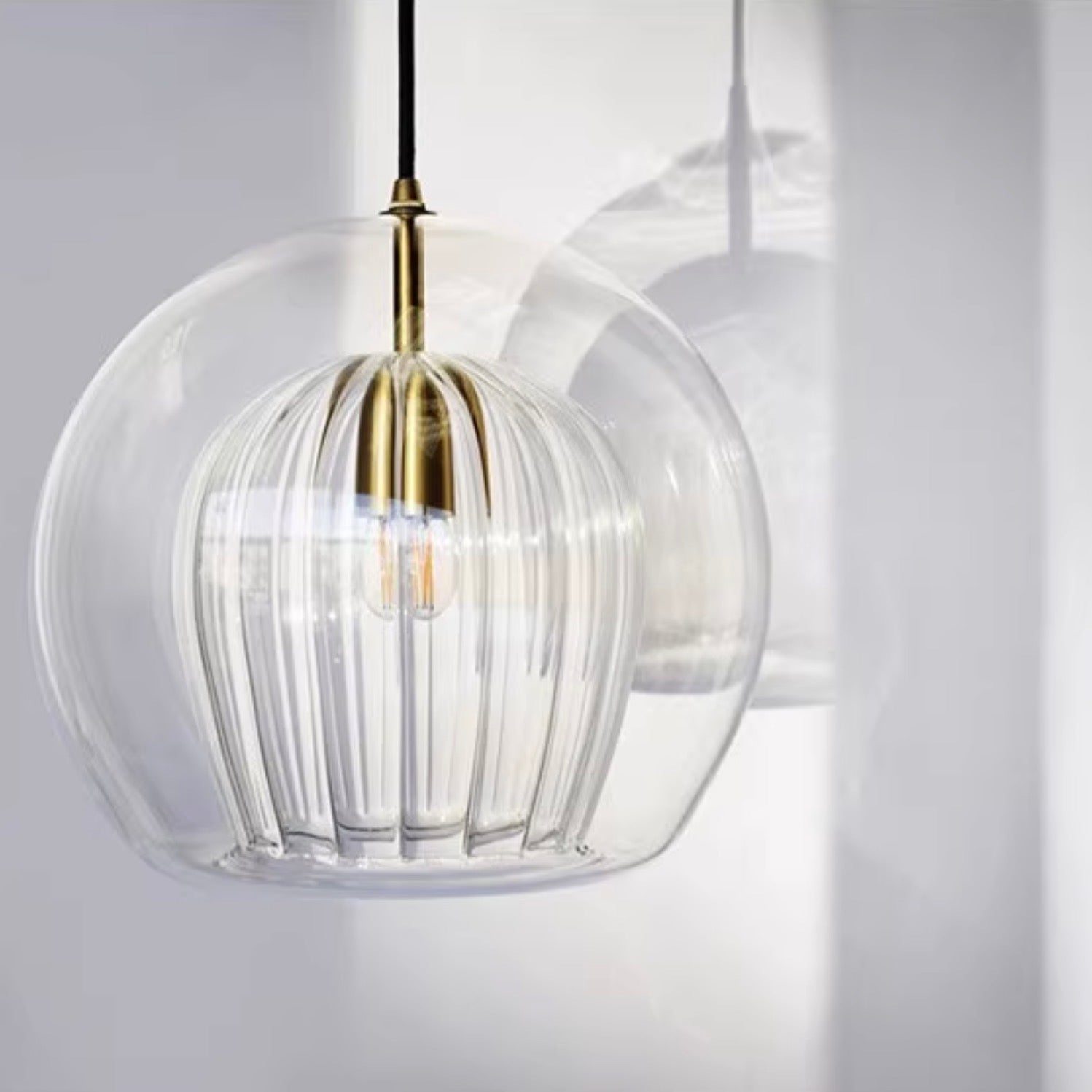 Modern Pleated Glass Pendant Light