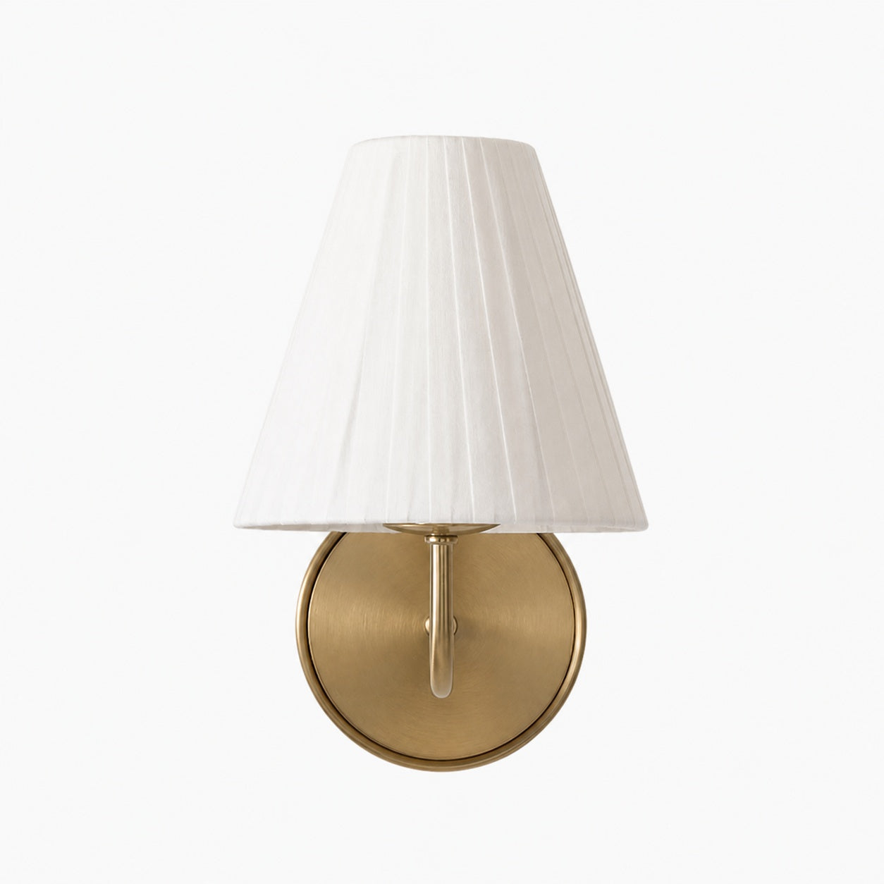 Fibura Sleek Metal Linen Shade Wall Light - Wall-Mounted Art