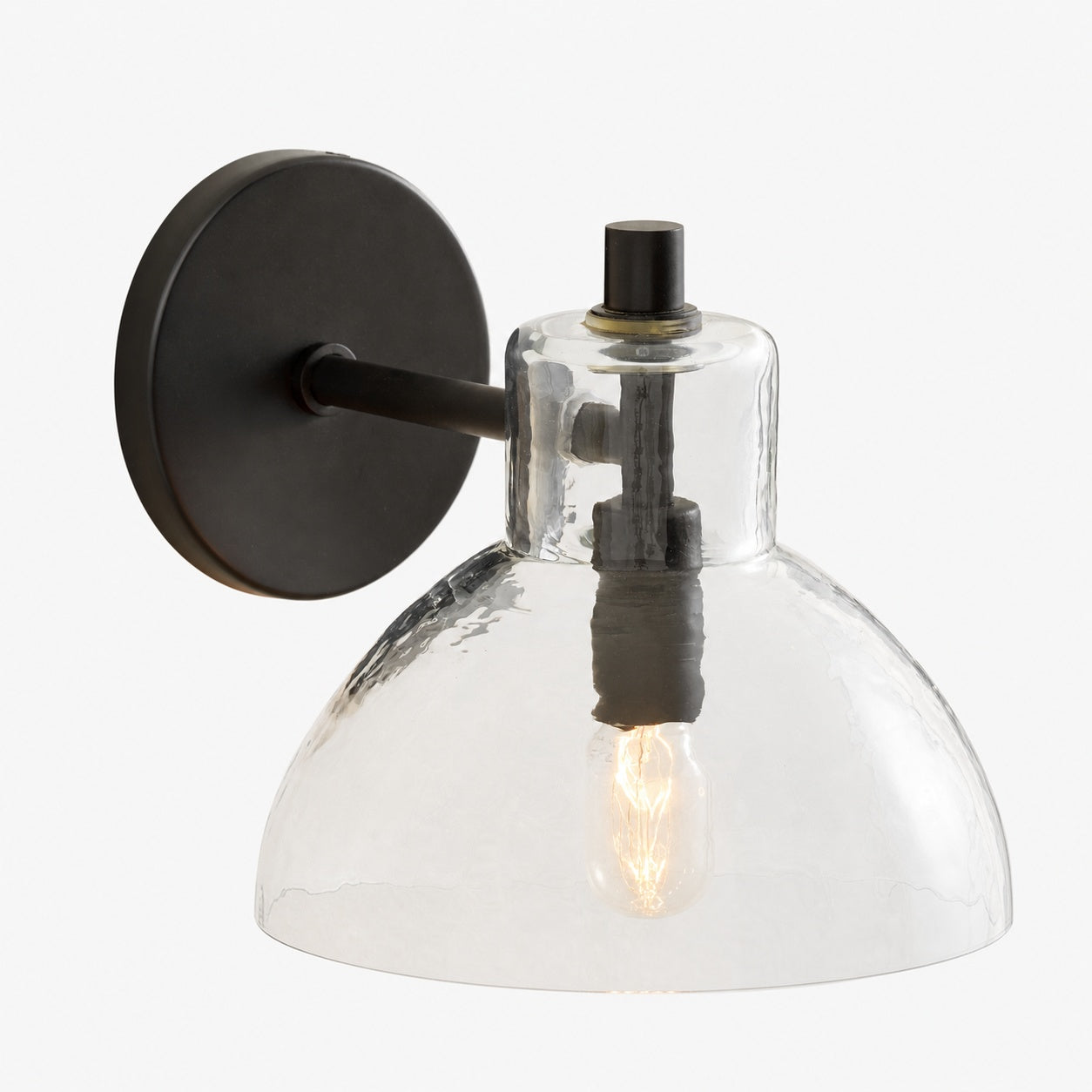 Glavira Recycled Glass Double Sconce - Indoor Brass Wall Lighting