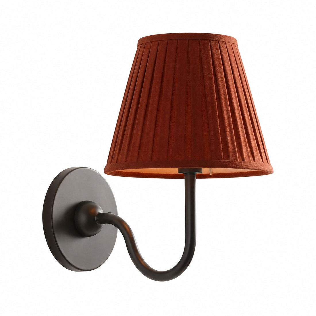 Luvora Vintage Pleated Shade Wall Lamp - Modern Brass Linen Wall Lighting