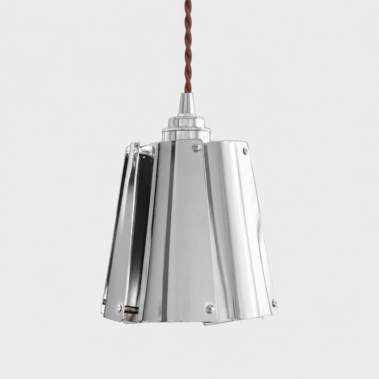 Vintage Metal Pendant Light with Layered Shade