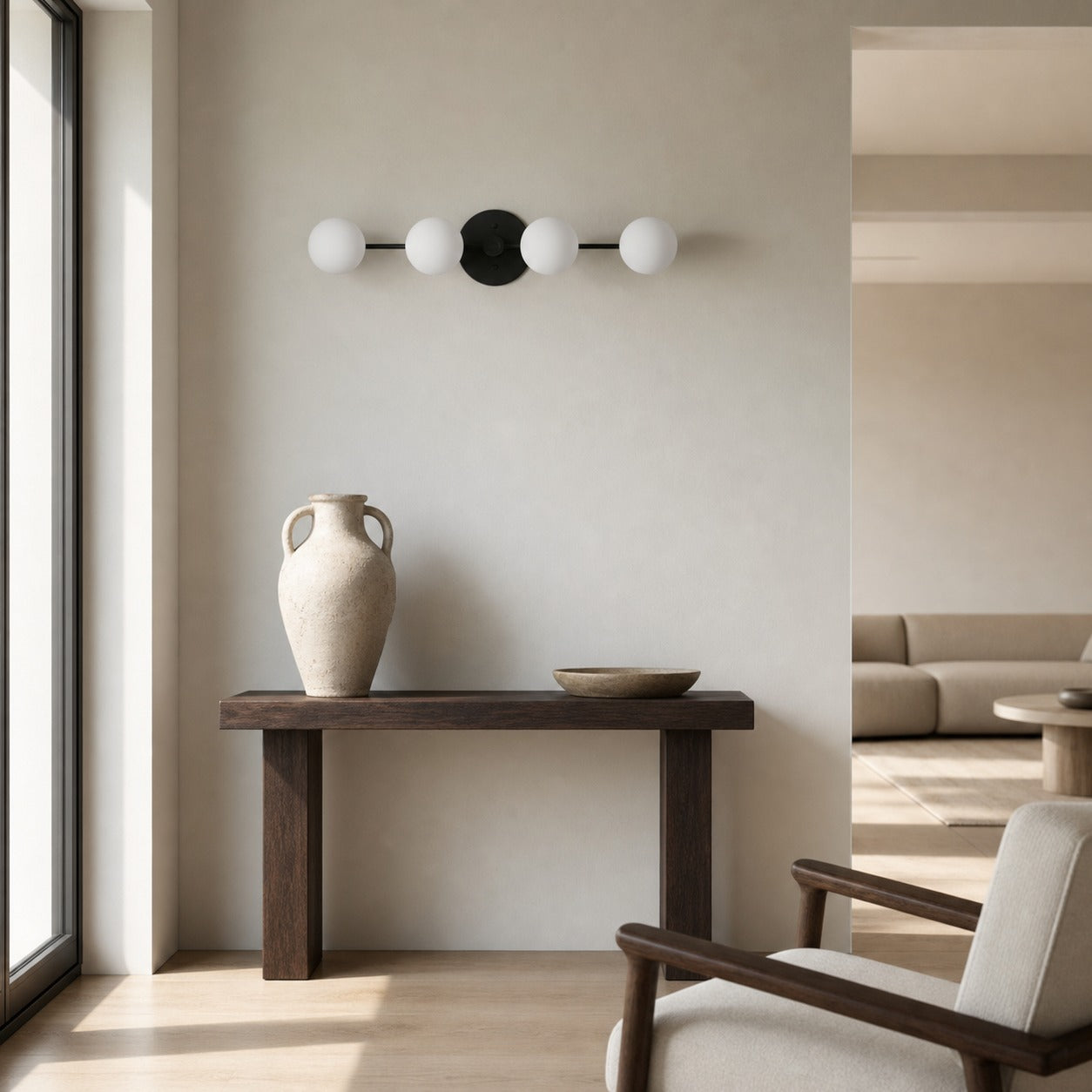 Glorica Glass Long Vanity Light - Modern Minimalist Wall Sconce Design