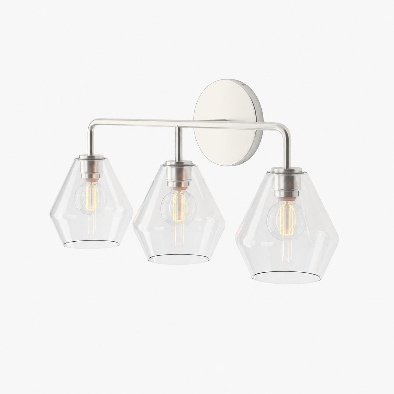 Merin Multi Head Dressing Table Wall Lamp - Metal And Glass Sculptural Lamp