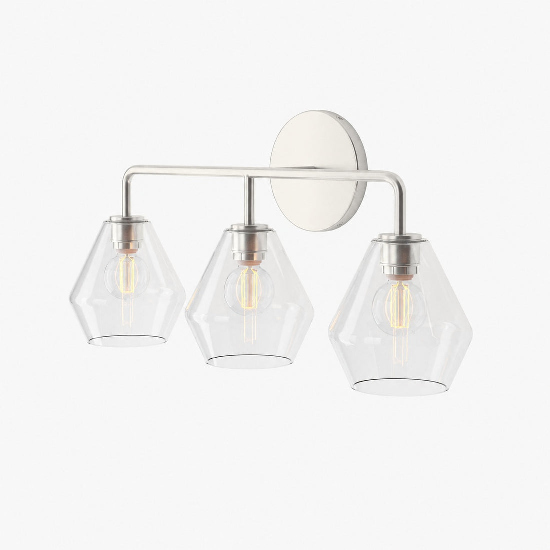 Merin Multi Head Dressing Table Wall Lamp - Metal And Glass Sculptural Lamp