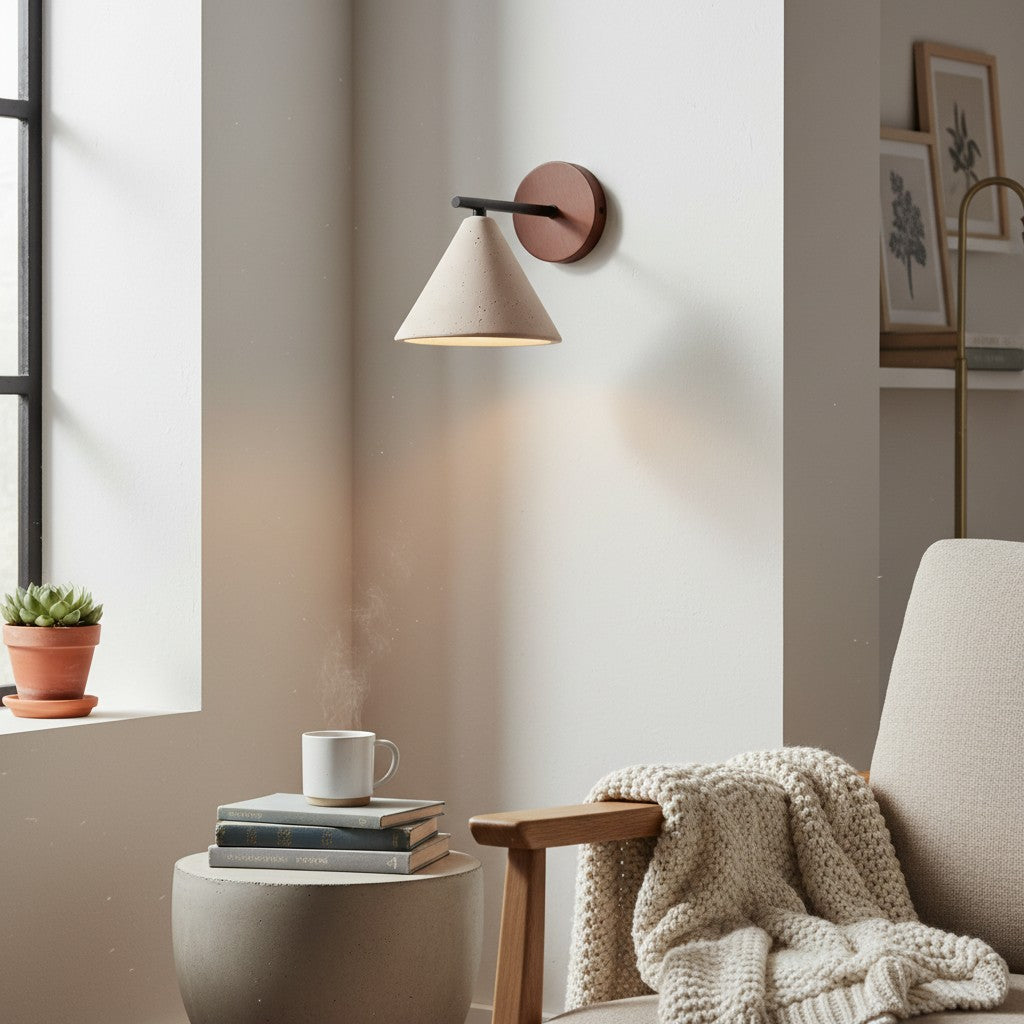 Travira Wall Light Natural Travertine Texture Accent - Modern Wall Light for Hallways and Bathrooms