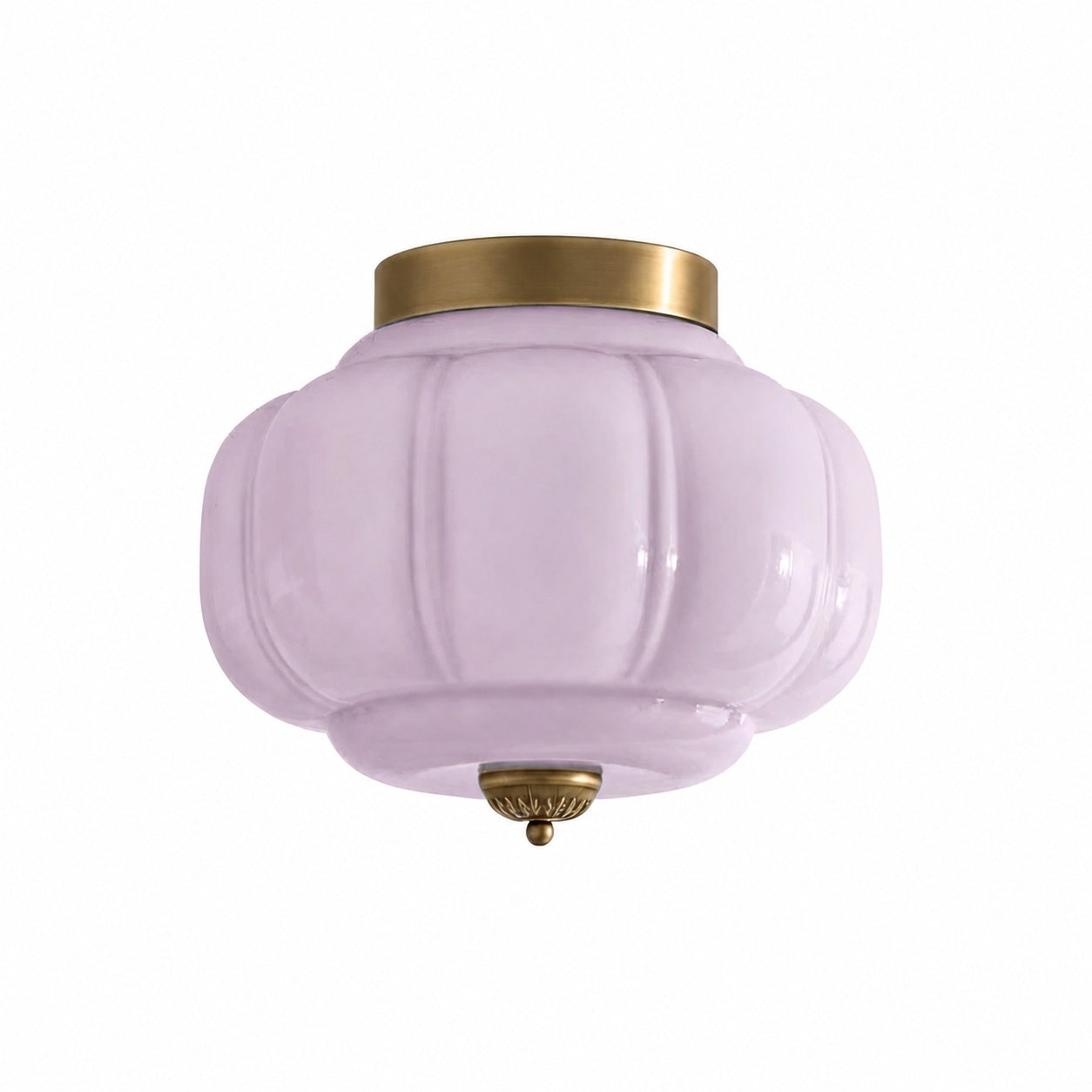 Vintage Eloise Milk Glass Flush Mount Ceiling Light - Vintage Charm Soft Glow