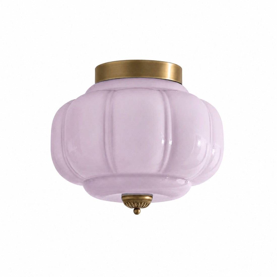 Vintage Eloise Milk Glass Flush Mount Ceiling Light - Vintage Charm Soft Glow