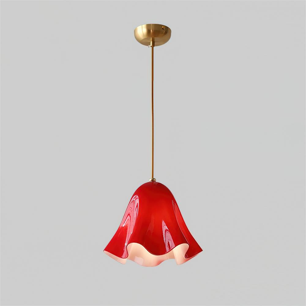 Bellina Artistic Glass Pendant Light - Modern Bloom Inspired Hanging Ceiling Lamp