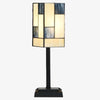 TF Manchester Square Table Lamp - Geometric Glass and Metal for Bedroom and Living Room
