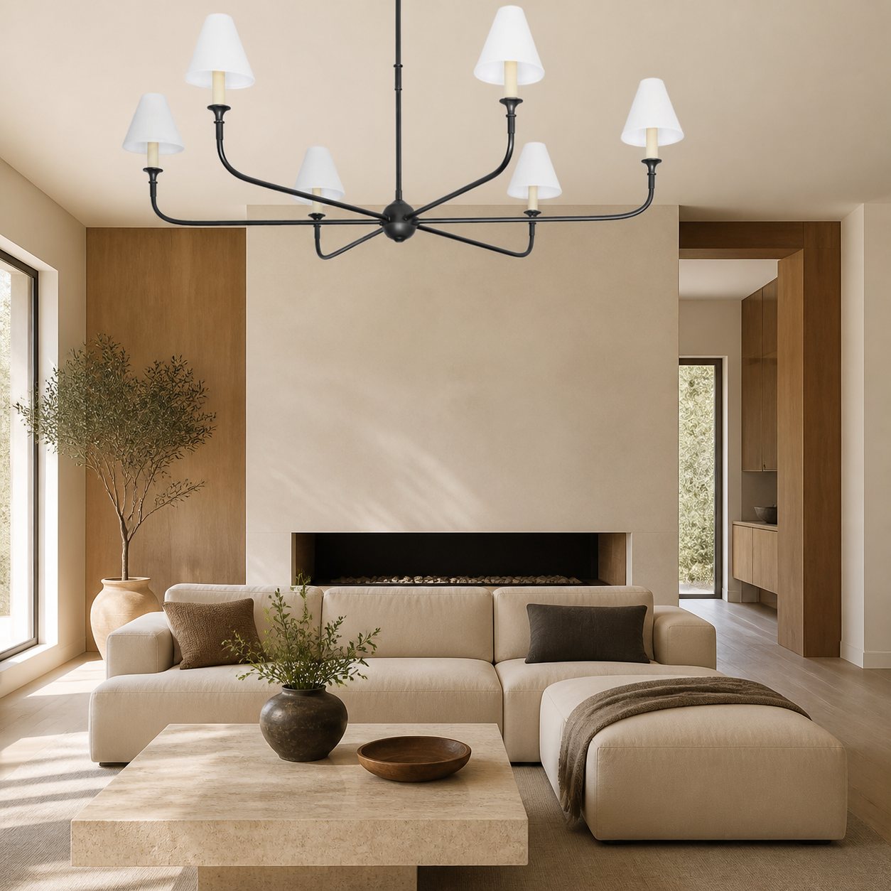 Piaf Grande Modern Industrial Metal Chandelier