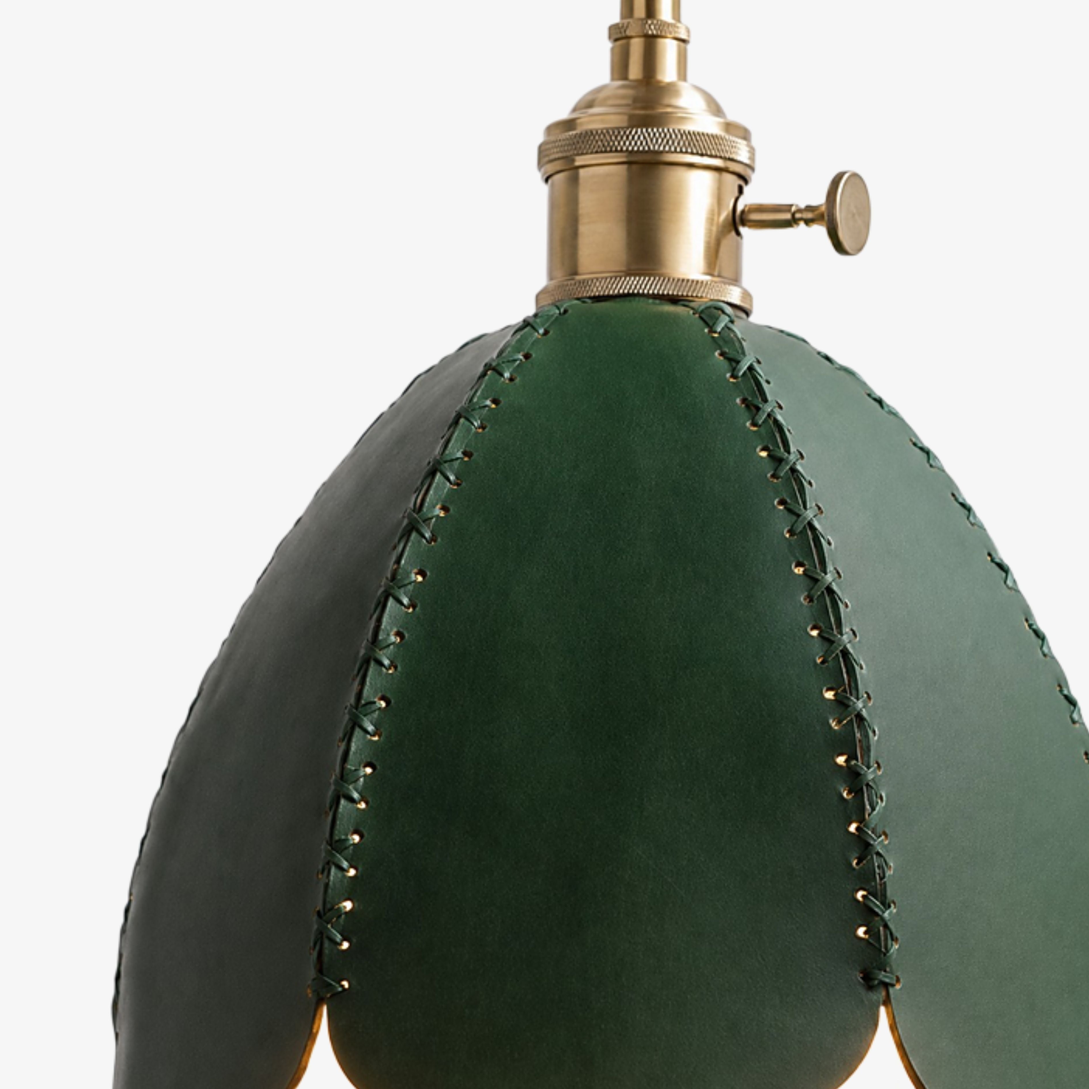 Green leather and socket detail