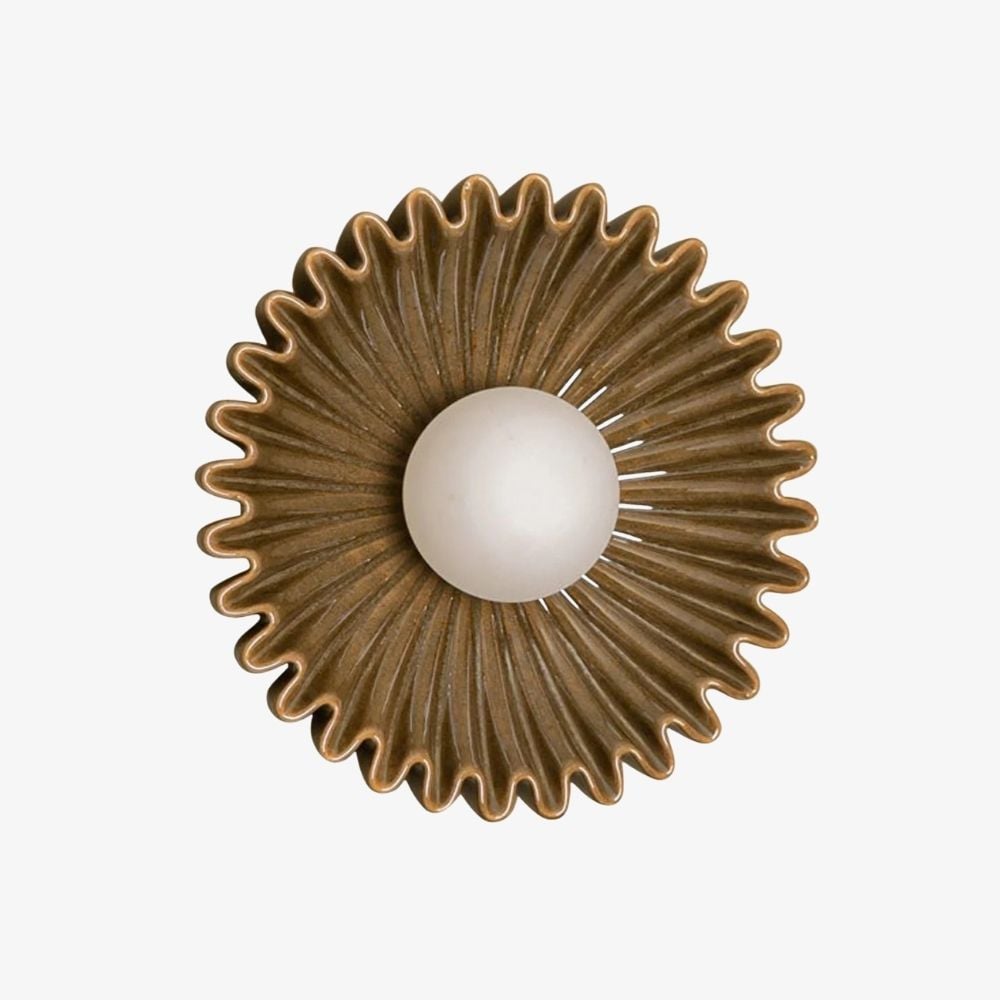 Glova Nordic Floral Ceramic Wall Light – Sculptural Accent Wall Lamp