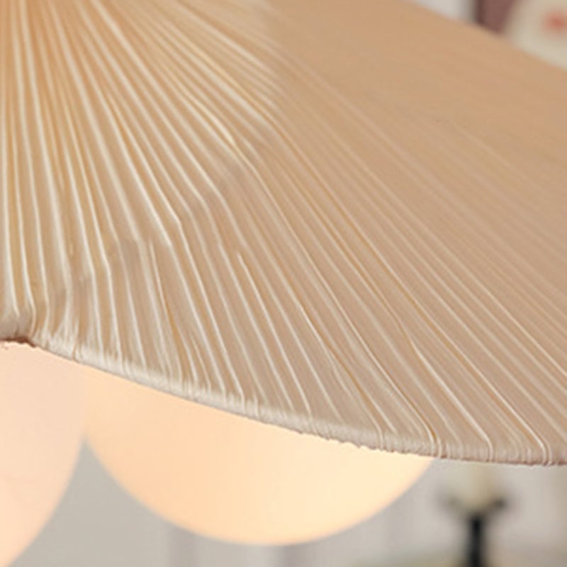 Orrise Vintage Inspired 3 Light Hanging Chandelier - Wood Metal and Fabric Accents Home Lighting