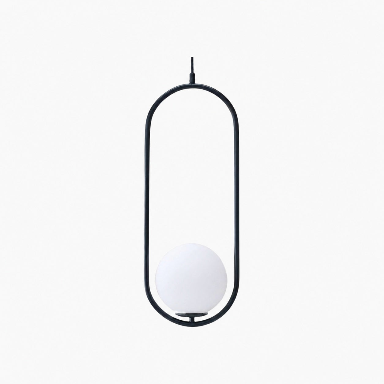 Halozen Modern Pendant Light - Soft Oval Profile Design Decorative Hanging Lamp for Living Room