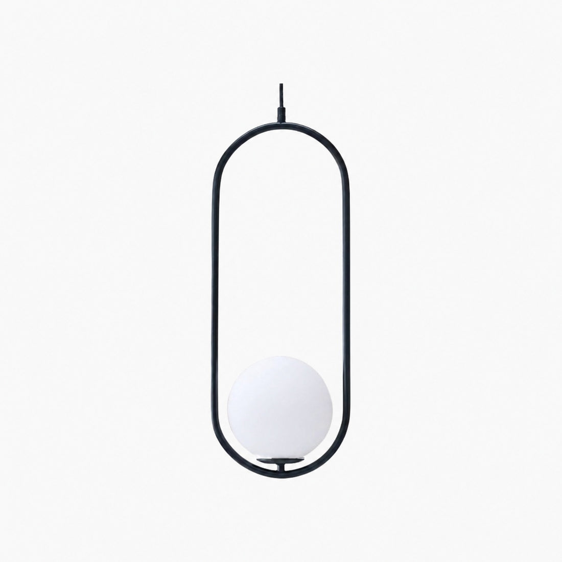 Halozen Modern Pendant Light - Soft Oval Profile Design Decorative Hanging Lamp for Living Room