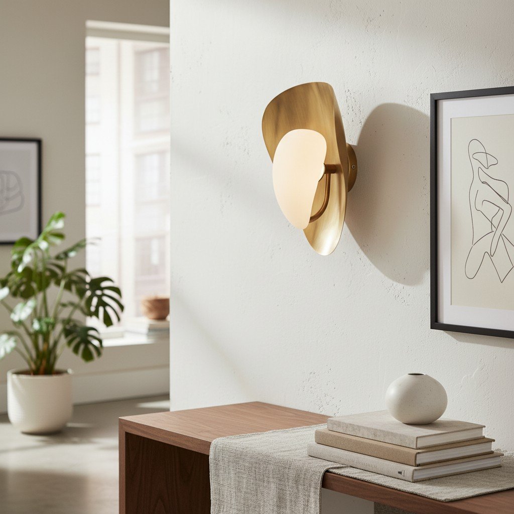 Shella Artistic Wall Lamp – Petal-Like Shade Design for Bedroom or Hallway