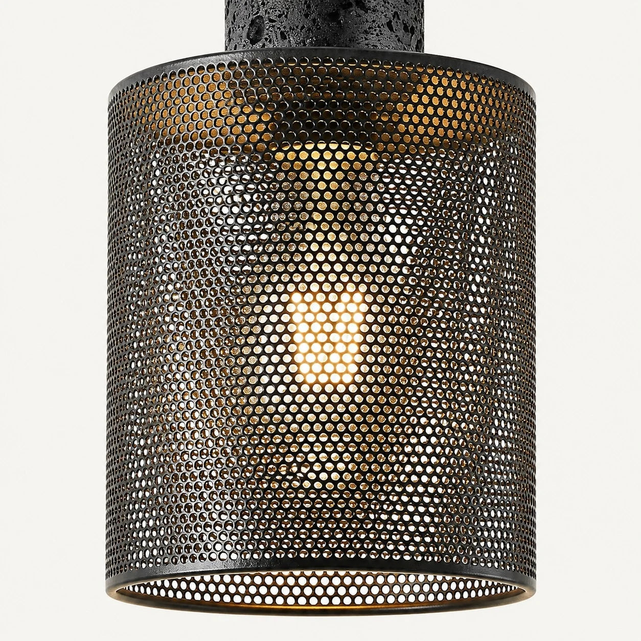 Textured Black Mesh Pendant Light 3