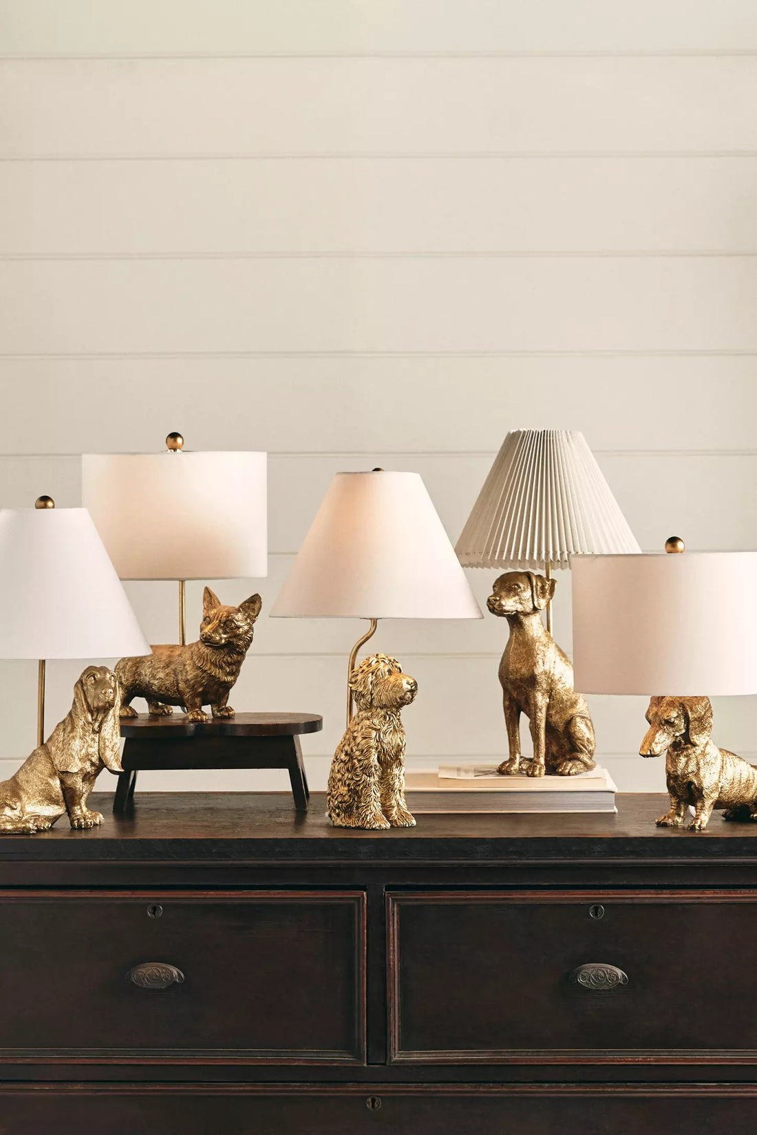 Pawdia Unique Table Lamp - Decorative Ceramic Animal Bedside Lamp