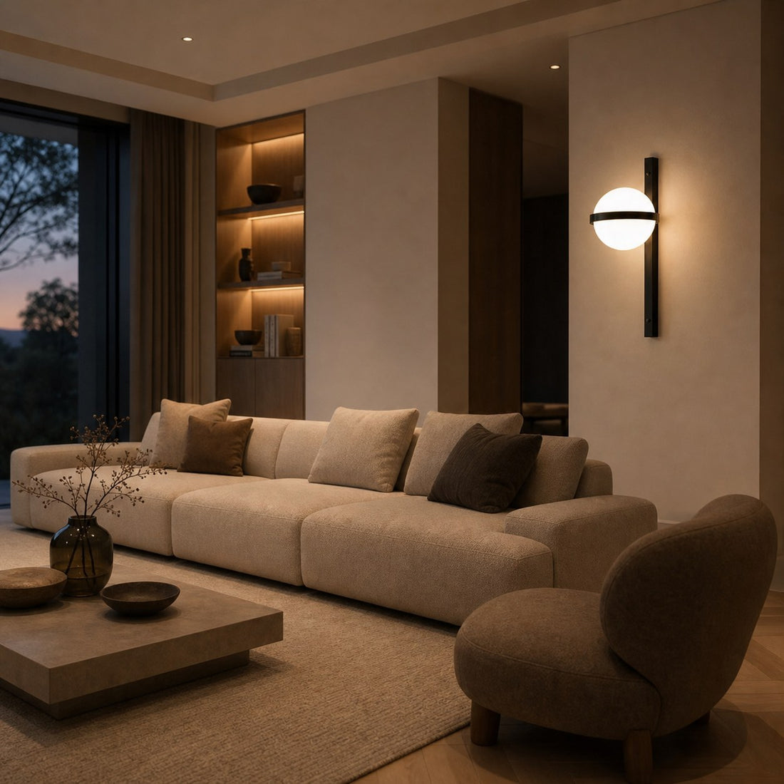 Globe Shade Minimalist Wall Lamp for Indoor and Outdoor Spaces