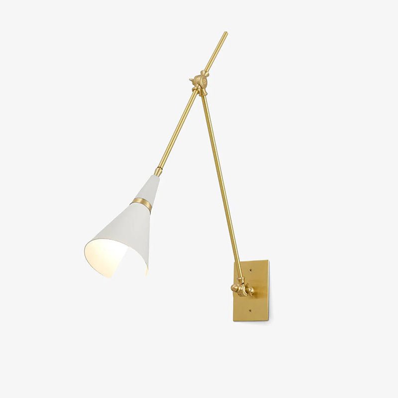 Vintage Metal Adjustable Swing Arm Wall Lamp
