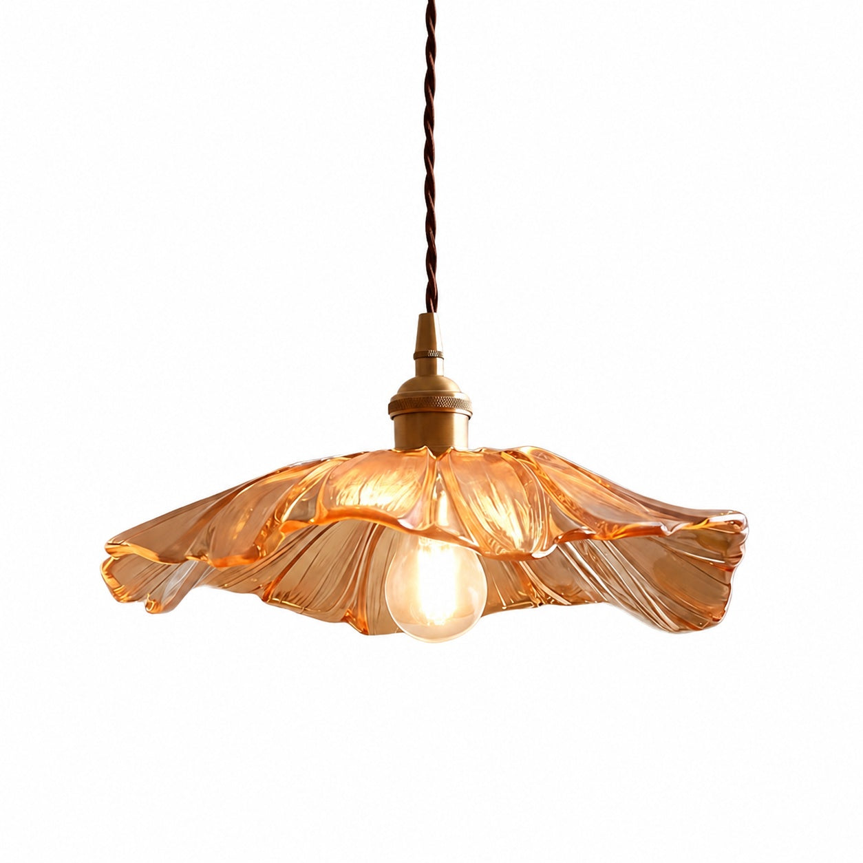 Blossix Elegant Art Pendant Lamp - Glass Flower Shade Design for Living or Dining Room N24