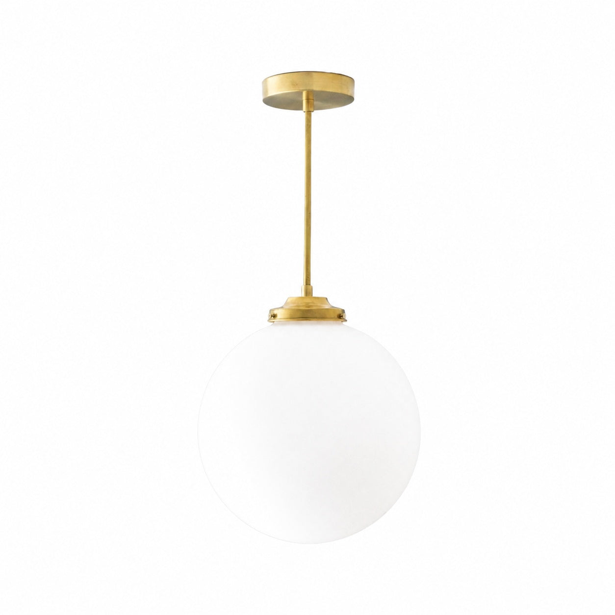 Glorica Glass 12 Inch Globe Ceiling Light - Frosted Glass Art Deco Pendant And Flush Mount