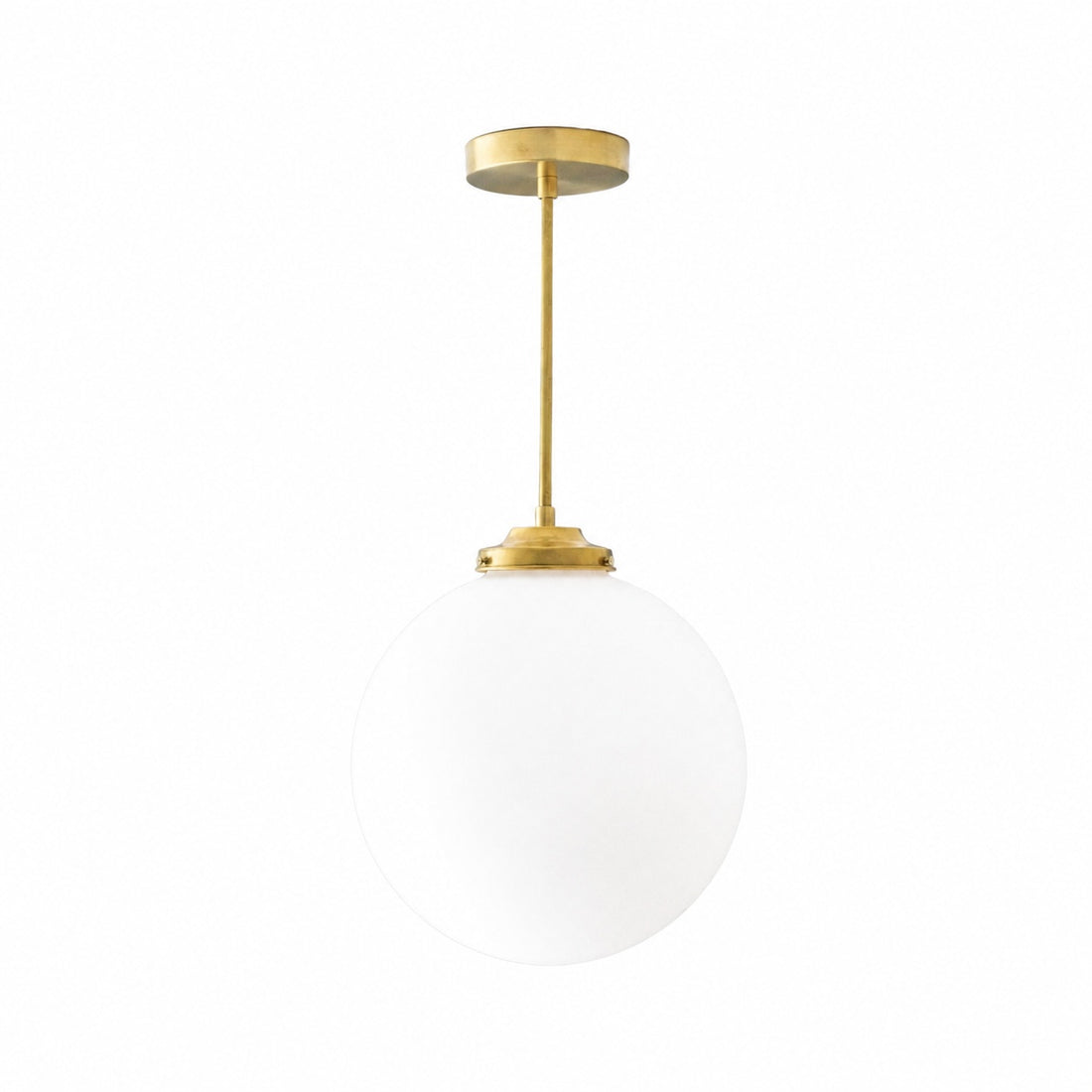 Glorica Glass 12 Inch Globe Ceiling Light - Frosted Glass Art Deco Pendant And Flush Mount