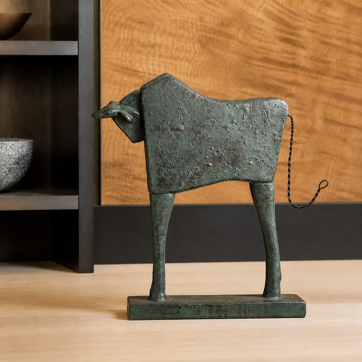 Equora horse or bull resin sculpture variant