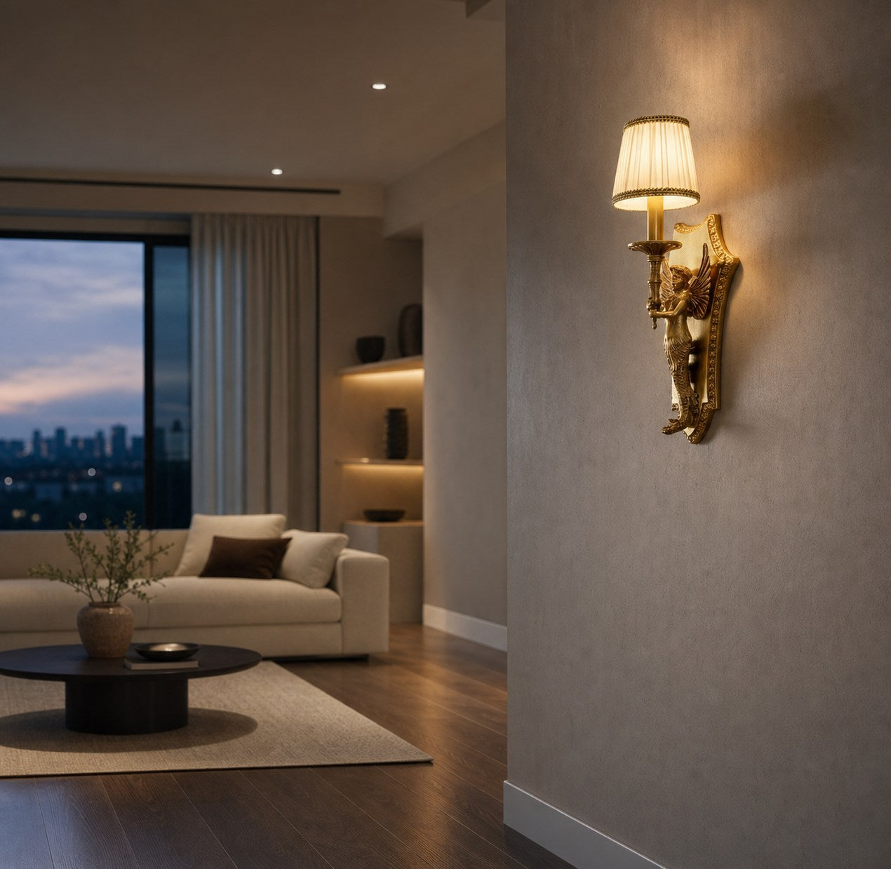 Caterina Brass Wall Lamp