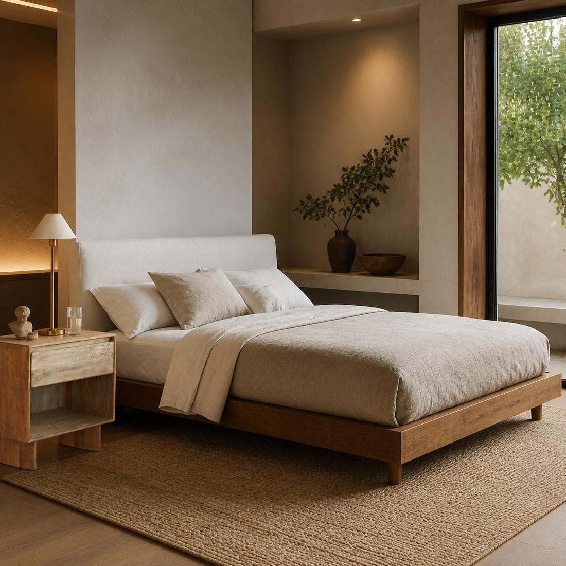 Diora Table & Floor Lamps - Linen Shade Modern Linear Style Sophisticated Accent