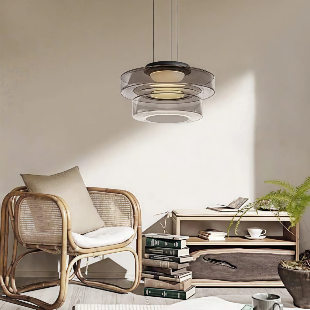 Green Glass Pendant Light - Nordic Levels Series Hanging Light
