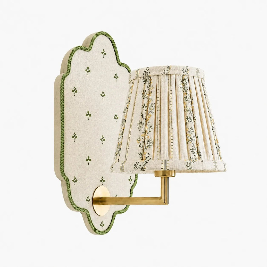 Avelora floral wall sconce three-quarter view