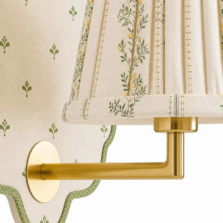 Avelora ruched floral cotton shade close-up