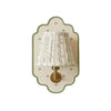 Avelora white floral fabric wall sconce