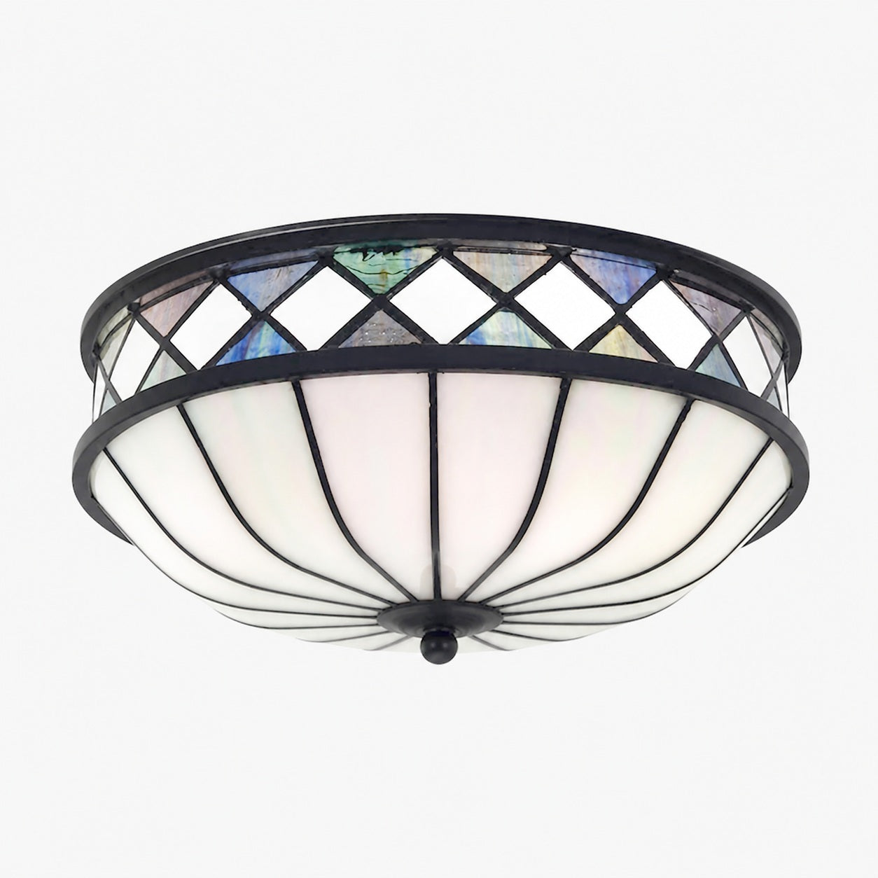 Fargo Tiffany Artistic Crystal Accents Ceiling Lamp for Living Room