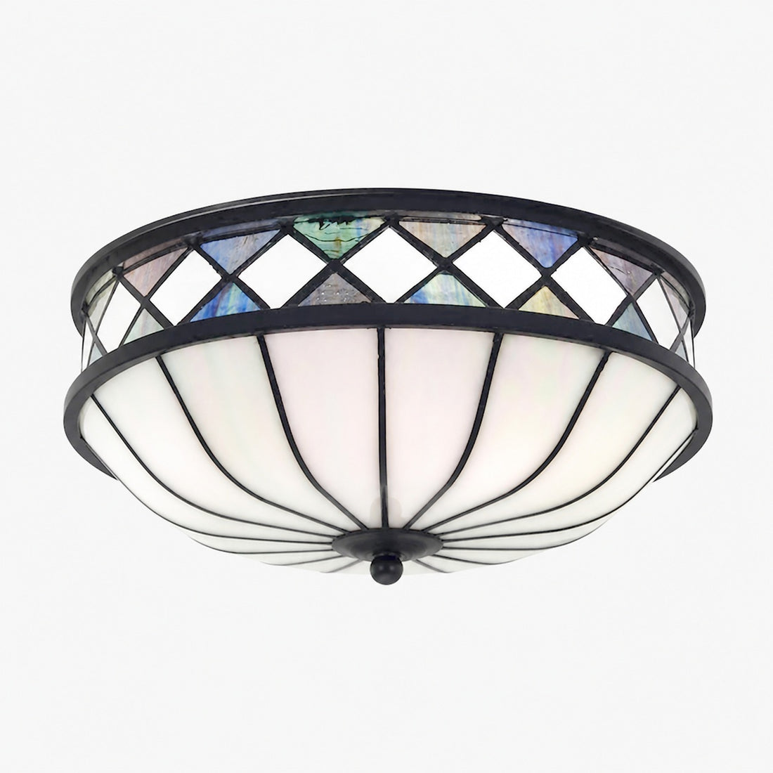 Fargo Tiffany Artistic Crystal Accents Ceiling Lamp for Living Room